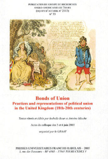 Couverture du livre « Bonds of union » de Antoine Mioche aux éditions Pu Francois Rabelais