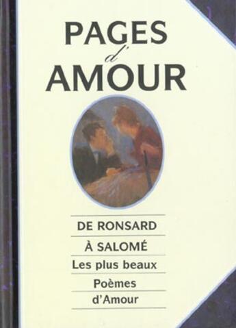 Couverture du livre « Pages d'amour » de Exley H aux éditions Exley