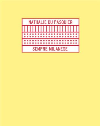 Couverture du livre « Sempre Milanese » de Nathalie Du Pasquier aux éditions Fotokino