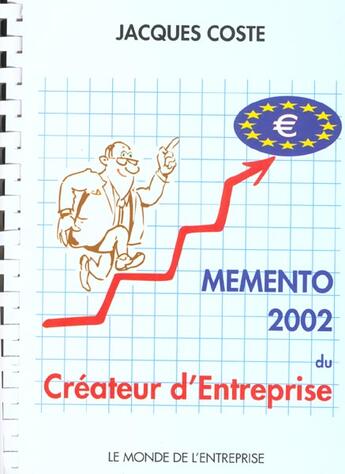 Couverture du livre « Memento 2002 Du Createur D'Entreprise » de Jacques Coste aux éditions Monde De L'entreprise