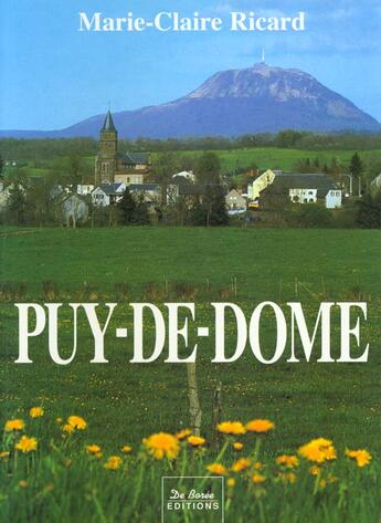 Couverture du livre « Puy-De-Dome » de Marie-Claire Ricard aux éditions De Boree