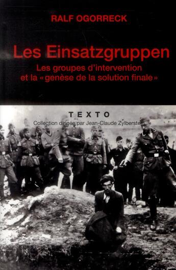 Couverture du livre « Les einsatzgruppen ; les groupes d'intervention et la 