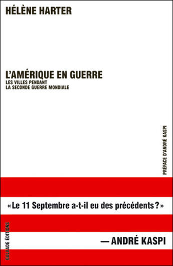 Couverture du livre « L'amerique en guerre » de Harter/Kaspi aux éditions Galaade