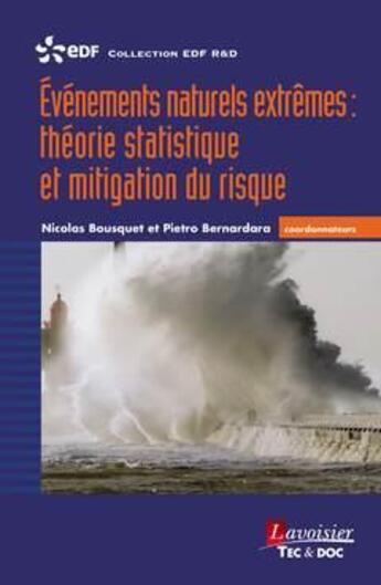 Couverture du livre « Événements naturels extrêmes ; théorie statistique et mitigation du risque » de Nicolas Bousquet et Pietro Bernardara et Collectif aux éditions Tec Et Doc