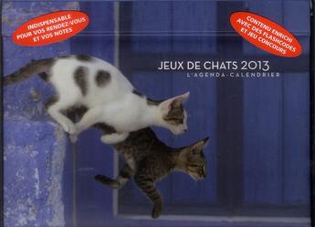 Couverture du livre « L'agenda-calendrier jeux de chats 2013 » de  aux éditions Hugo Image