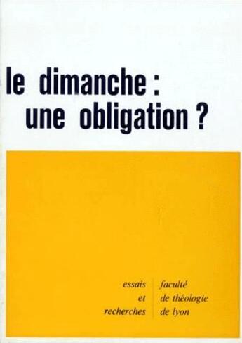 Couverture du livre « Le Dimanche : une obligation ? » de Henri Bourgeois aux éditions Profac