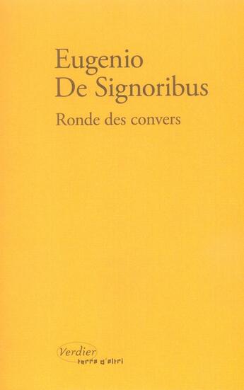 Couverture du livre « Ronde des convers » de Signoribus De E aux éditions Verdier