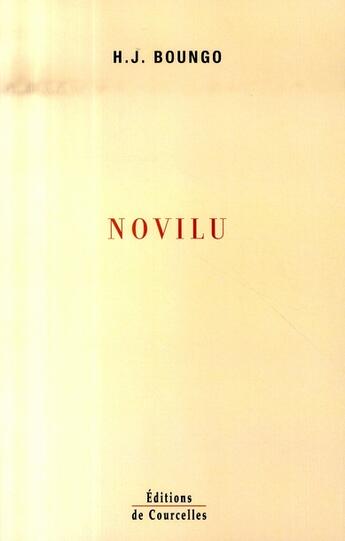 Couverture du livre « Novilu » de H.J. Boungo aux éditions Courcelles