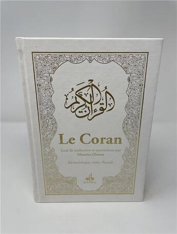 Couverture du livre « Saint coran - bilingue (arabe,francais) - essai de traduction du coran maurice gloton - blanc - doru » de Revelation aux éditions Albouraq