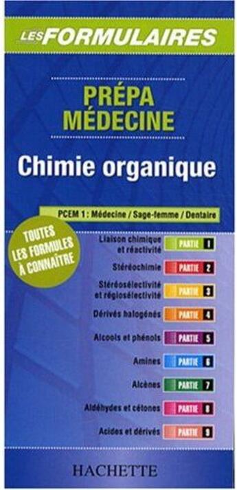 Couverture du livre « Chimie organique ; PCEM 1 ; médecine, sage-femme, dentaire » de Vincenot aux éditions Hachette Education