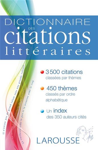 Couverture du livre « Dictionnaire des citations littéraires » de  aux éditions Larousse