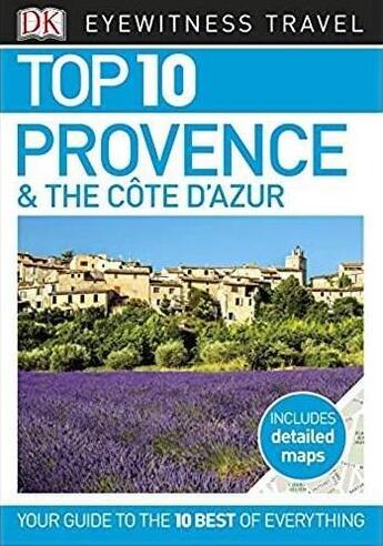 Couverture du livre « TOP 10 ; Provence & the Côte d'Azur » de  aux éditions Dorling Kindersley