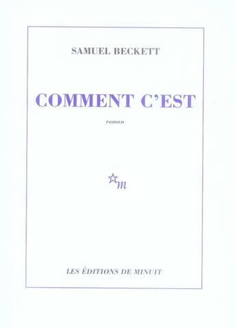 Couverture du livre « Comment c'est » de Samuel Beckett aux éditions Minuit