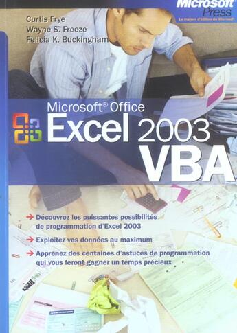 Couverture du livre « Excel 2003 Vba » de Frye/Freeze/Buckingh aux éditions Dunod