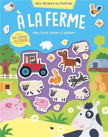 Couverture du livre « A la ferme (coll. mes stickers en feutrine) » de Gareth Williams aux éditions 1 2 3 Soleil