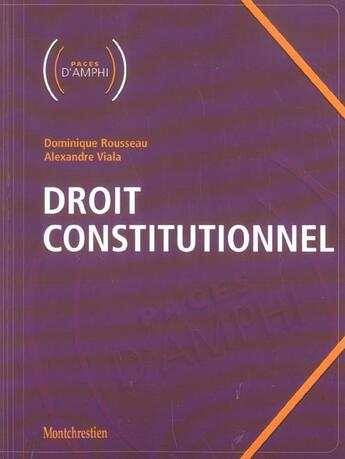 Couverture du livre « Droit constitutionnel » de Rousseau Viala aux éditions Lgdj