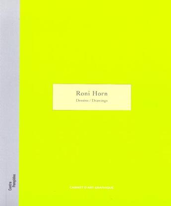 Couverture du livre « Roni horn » de Jonas Storsve aux éditions Centre Pompidou