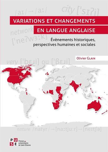 Couverture du livre « Variations et changements en langue anglaise ; événements historiques, perspectives humaines et sociales » de Glain Olivier aux éditions Pu De Saint Etienne