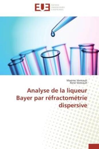 Couverture du livre « Analyse de la liqueur bayer par refractometrie dispersive » de Verreault aux éditions Editions Universitaires Europeennes