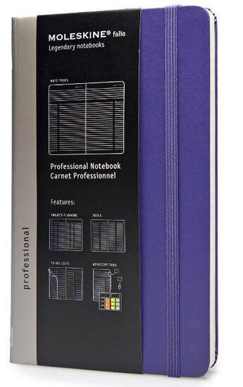 Couverture du livre « Carnet professionnel grand format violet couverture rigide pages numérotées » de Moleskine aux éditions Moleskine Papet