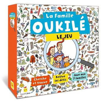 Couverture du livre « Jeu oukile le jeu - cherche et trouve - releve les defis - joue aux 7 familles » de Beatrice Veillon aux éditions Bayard Jeunesse