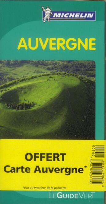 Couverture du livre « Le guide vert ; Auvergne (édition 2012) » de Collectif Michelin aux éditions Michelin