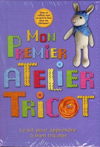 Couverture du livre « Mon premier atelier tricot ; coffret » de Zoe Halstead aux éditions Gallimard-jeunesse