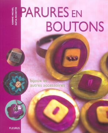 Couverture du livre « Parures en boutons » de Richetin/Michel aux éditions Mango