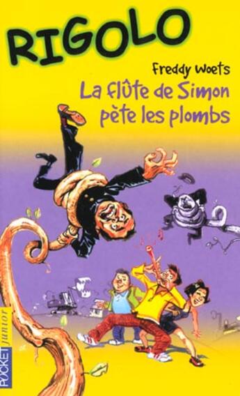 Couverture du livre « Rigolo t.13 ; la flûte de Simon pète les plombs » de Freddy Woets aux éditions Pocket Jeunesse