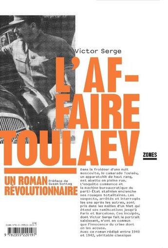 Couverture du livre « L'affaire Toulaev ; un roman révolutionnaire » de Victor Serge aux éditions Zones