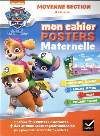 Couverture du livre « Mon cahier-posters maternelle ms » de Magni Pascale aux éditions Hatier