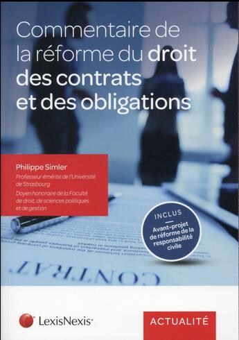 Couverture du livre « Commentaire de la réforme du droit des contrats et des obligations » de  aux éditions Lexisnexis