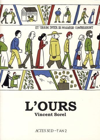 Couverture du livre « L'ours » de Vincent Sorel aux éditions Actes Sud