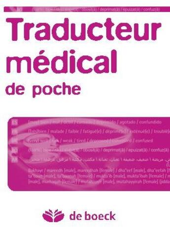 Couverture du livre « Traducteur médical de poche » de Dhem Antoine aux éditions De Boeck Superieur