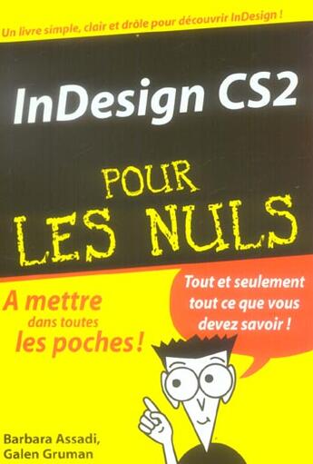 Couverture du livre « Indesign cs2 pour les nuls » de Assadi Barbara aux éditions First Interactive