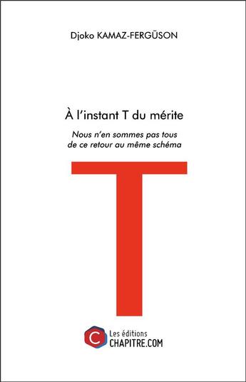 Couverture du livre « À l'instant t du mérite ; nous n'en sommes pas tous de ce retour au même schéma » de Djoko Kamaz-Ferguson aux éditions Chapitre.com