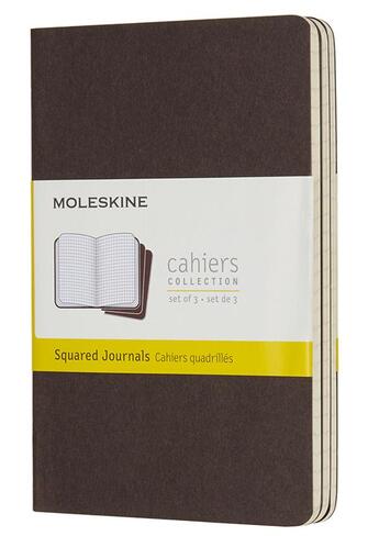 Couverture du livre « Cahier quadrillé poche cafe ; set de 3 » de  aux éditions Moleskine