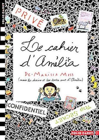 Couverture du livre « Le cahier d'amelia » de Marissa Moss aux éditions Gallimard-jeunesse