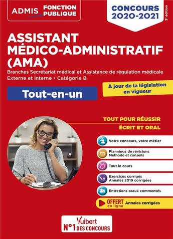 Couverture du livre « Assitant médico-administratif (AMA) » de Fabien Gougeon et Mandi Gueguen aux éditions Vuibert