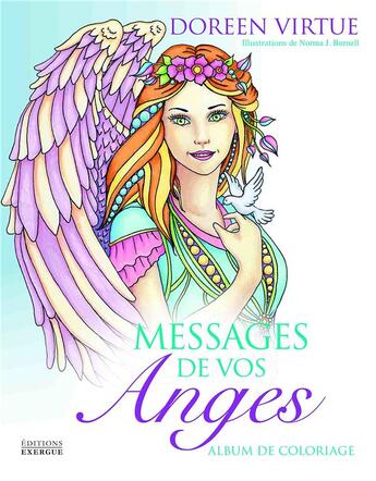 Couverture du livre « Messages de vos anges ; album de coloriage » de Doreen Virtue et Norma J. Burnell aux éditions Exergue