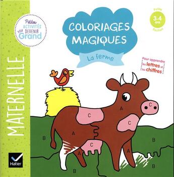 Couverture du livre « Coloriages magiques - la ferme ps » de Doutremepuich aux éditions Hatier