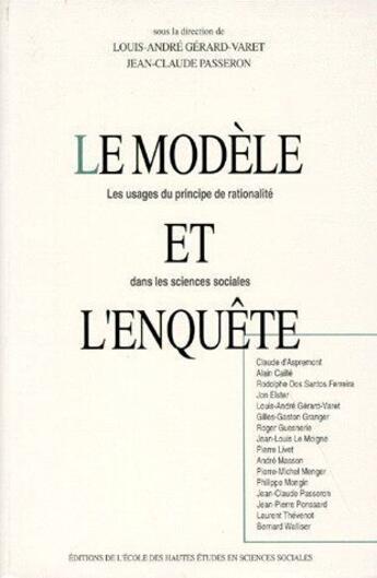 Couverture du livre « Le modèle et l'enquête » de  aux éditions Ehess