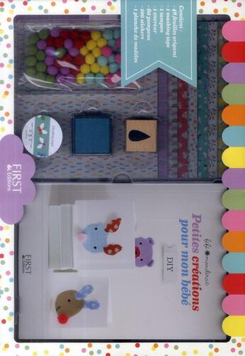 Couverture du livre « Coffret do it yourself petites creations pour mon bebe » de Fifi Mandirac aux éditions First