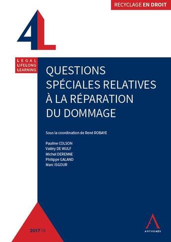 Couverture du livre « Questions spéciales relatives à la réparation du dommage » de René Robaye aux éditions Anthemis