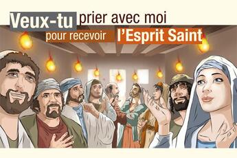 Couverture du livre « Carte veux-tu prier avec moi pour recevoir l'esprit saint » de Guy Saint-Pierre aux éditions Nehemie