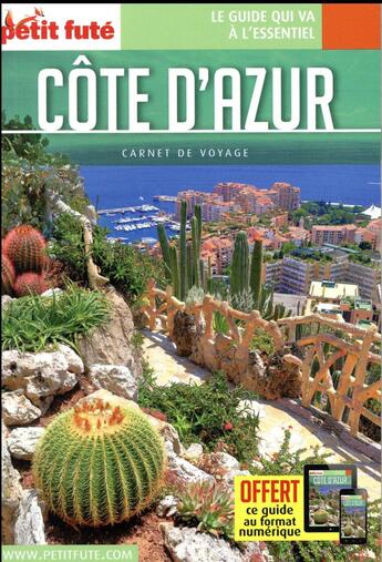 Couverture du livre « GUIDE PETIT FUTE ; CARNETS DE VOYAGE ; Côte d'Azur » de  aux éditions Le Petit Fute