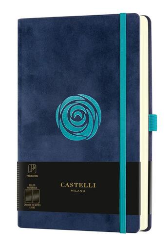 Couverture du livre « Carnet velluto grand format ligne rose » de Castelli aux éditions Castelli Milano