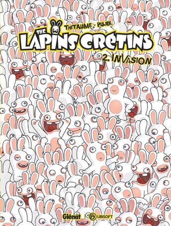 Couverture du livre « The Lapins Crétins Tome 2 : invasion » de Thitaume et Romain Pujol aux éditions Glenat