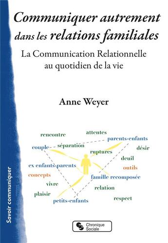 Couverture du livre « Communiquer autrement dans les relations familiales ; la communication relationnelle au quotidien de la vie » de Anne Weyer aux éditions Chronique Sociale