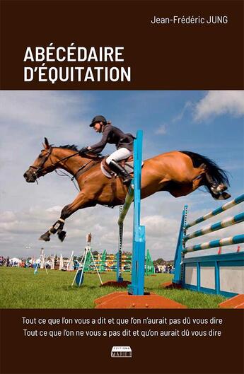 Couverture du livre « Abécédaire d'équitation » de Jean-Frederic Jung aux éditions Marie B